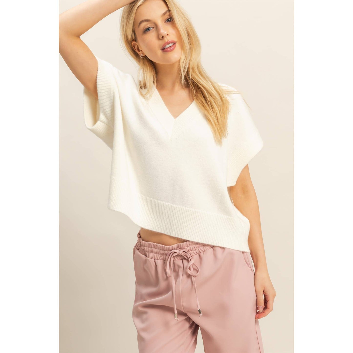 Oversized V-Neck Sweater Vest