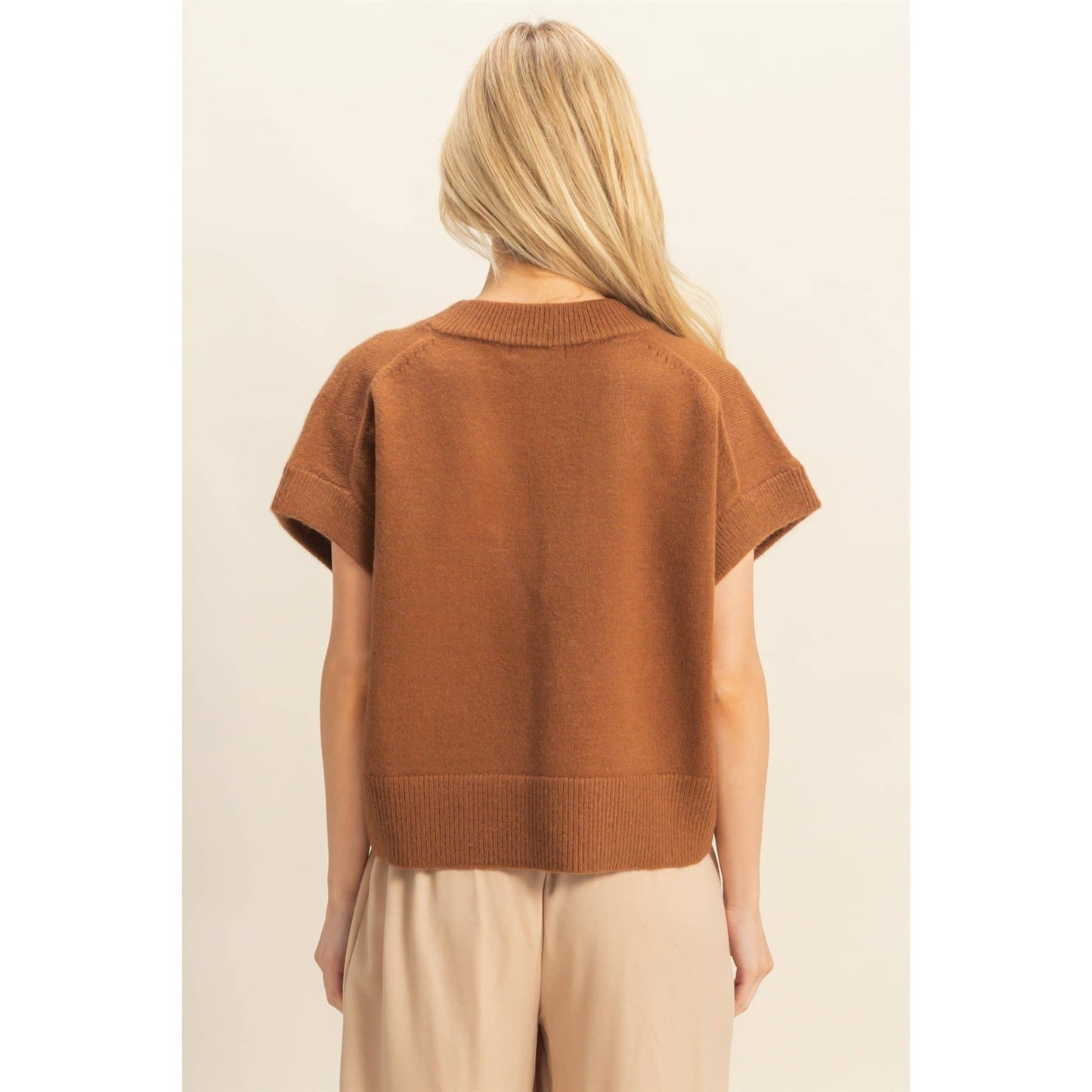 Oversized V-Neck Sweater Vest