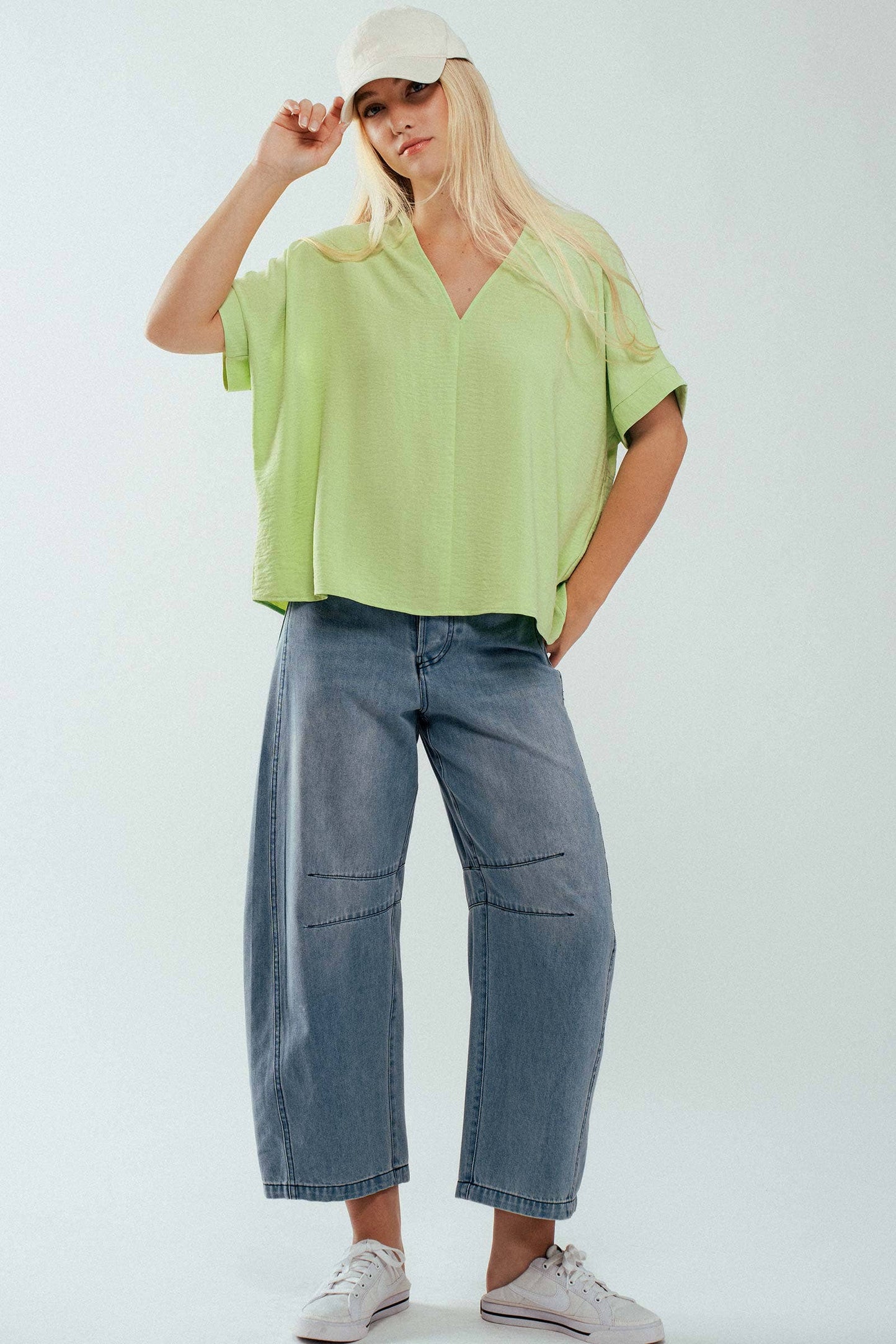 Breezy Airflow V-Neck Top-SS