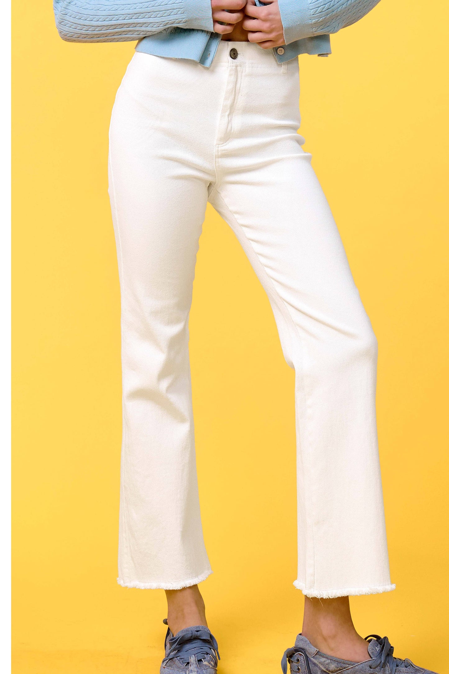 Soft Washed Stretchy High Waisted Flare Pants