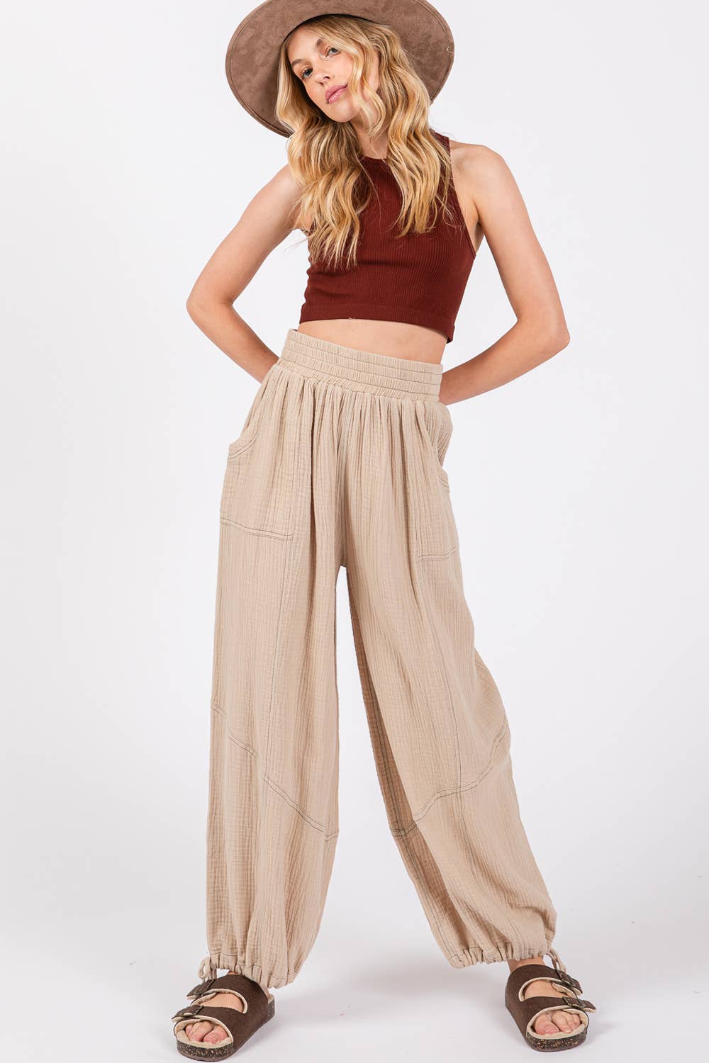 DOUBLE GAZUZE BOHEMIAN PANT