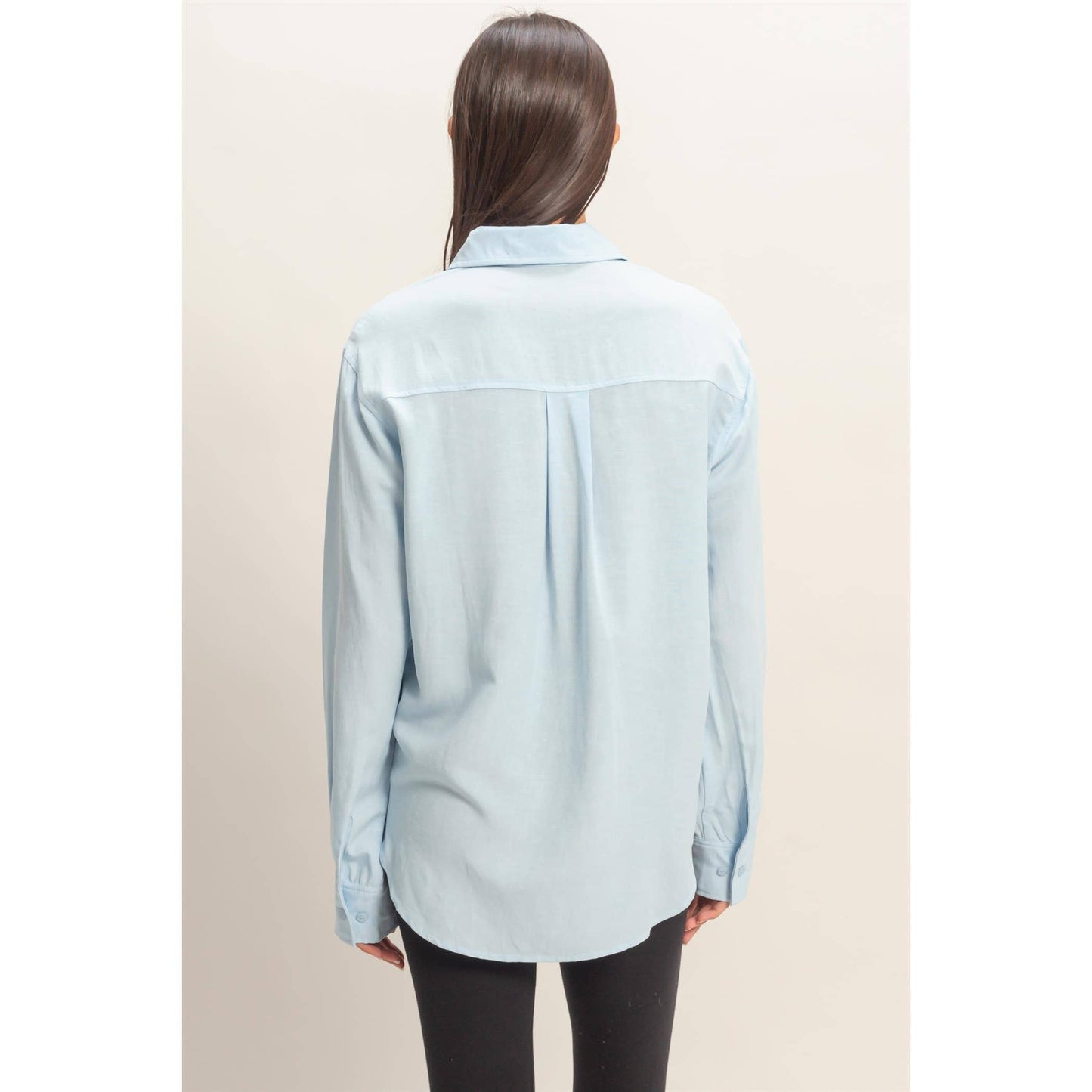 Linen Blend Button-Up Shirt