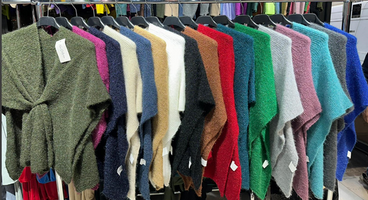 Italian Knit  Poncho with Loop