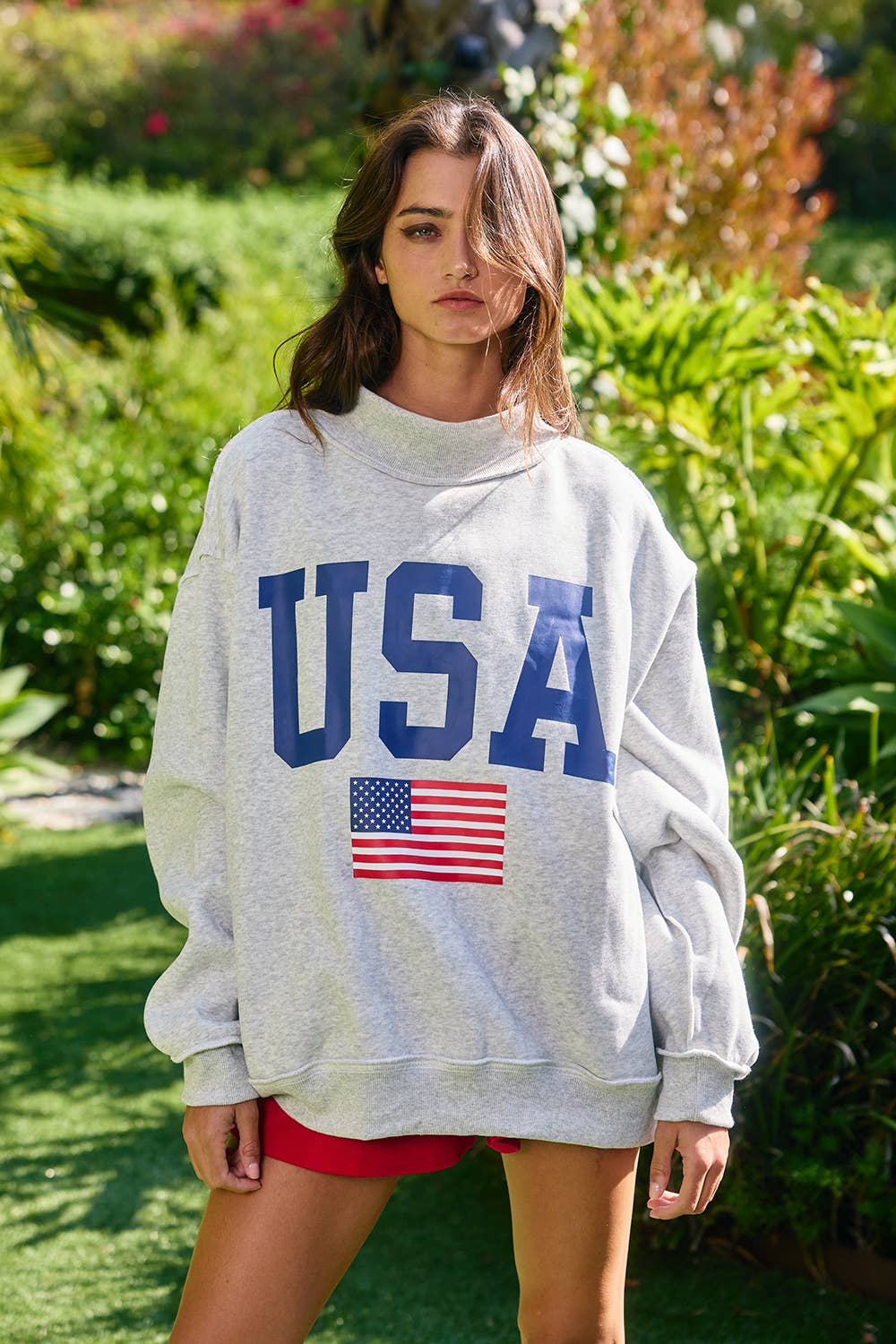 VINTAGEUSA Reversible USA/America Graphic Sweatshirt