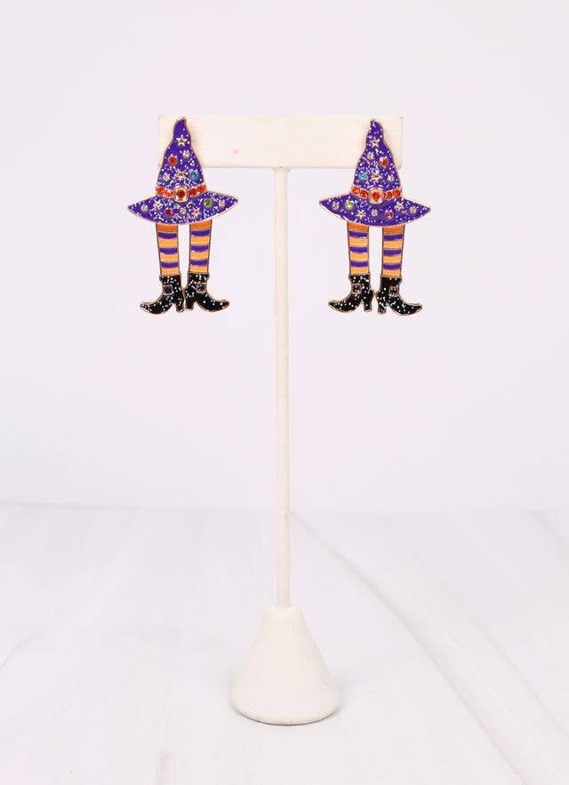 Witch Hat Earring PURPLE