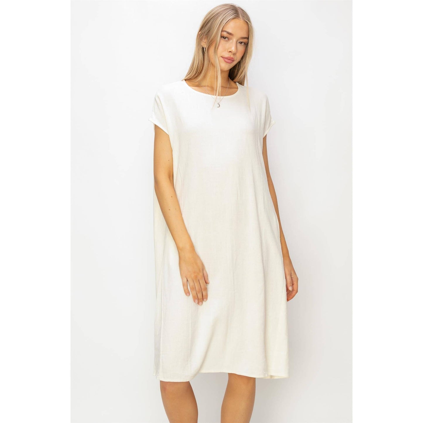 Linen Oversized Midi Dress