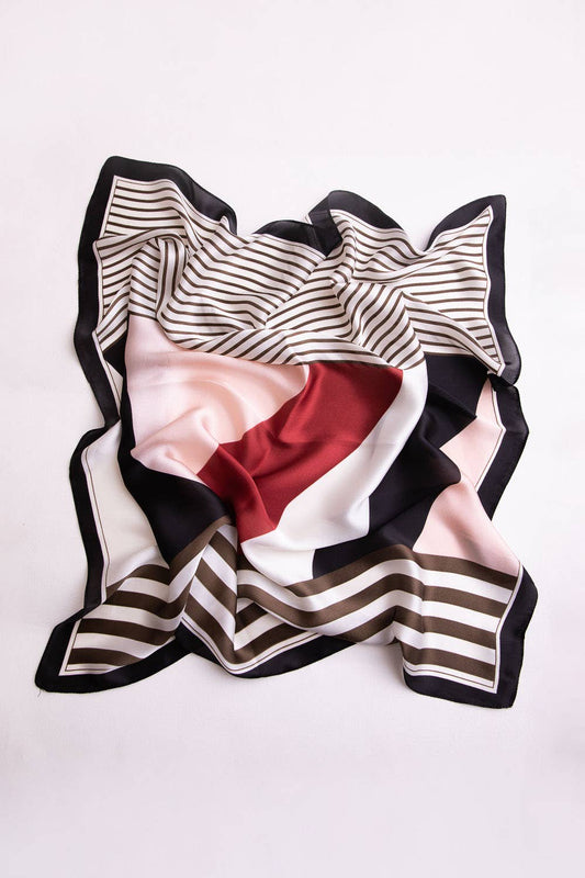 Colorblock Satin Bandana