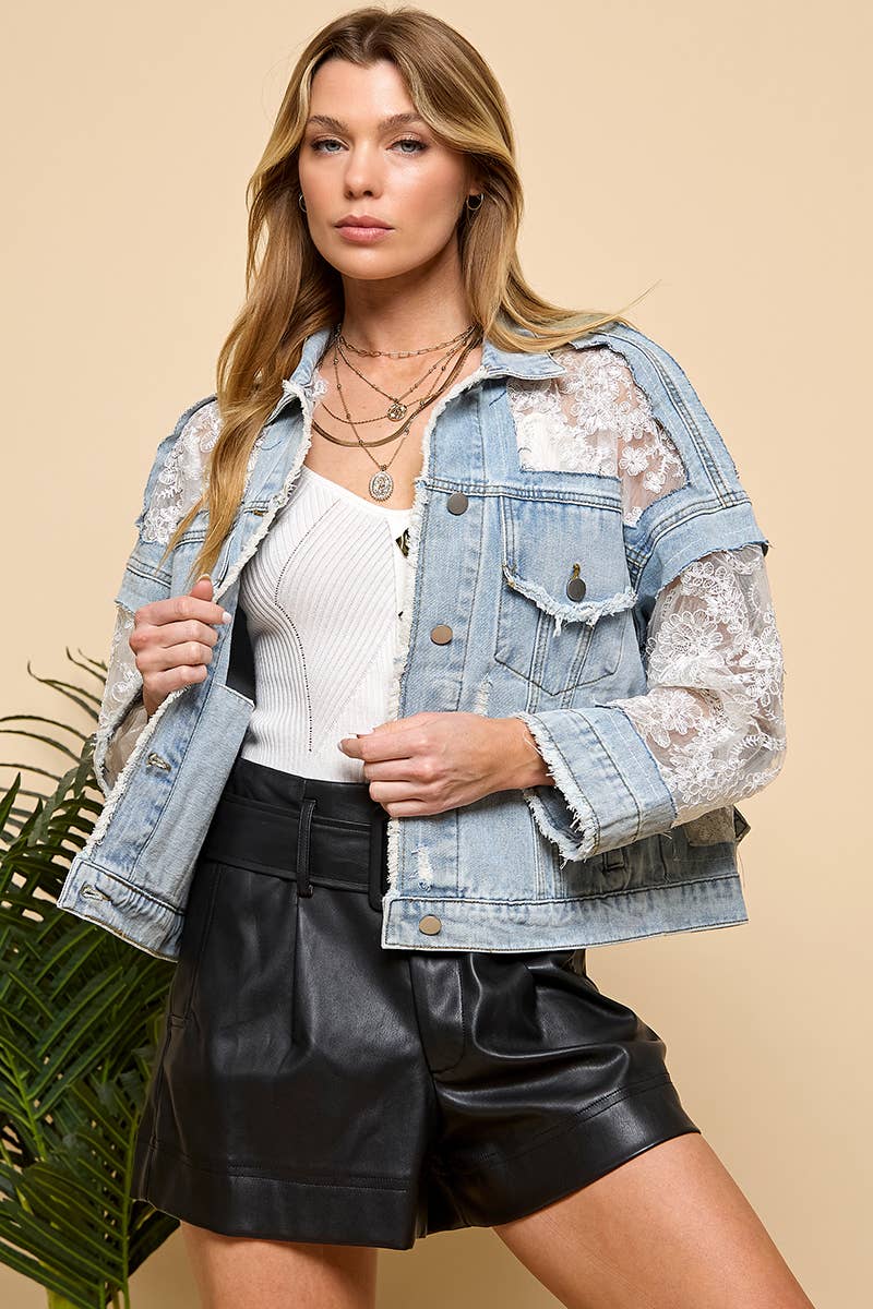 Lace Denim Jacket