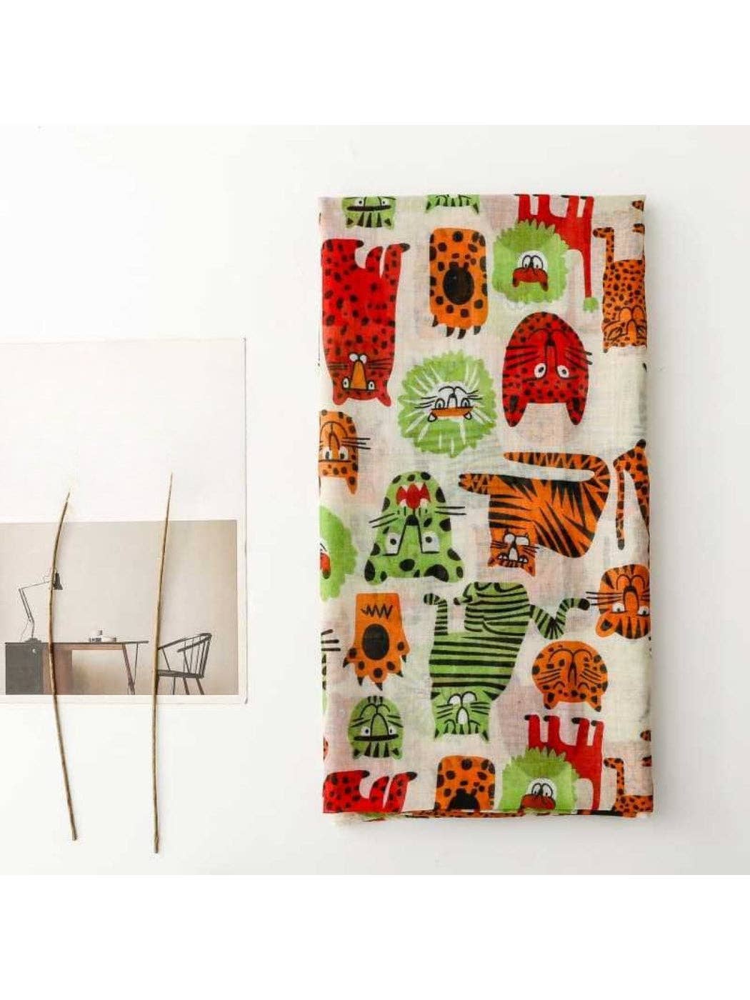 Playful Animal Print Scarf
