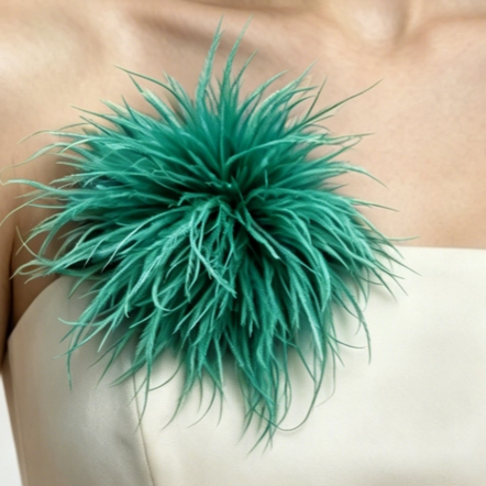 Feather Floral Brooch