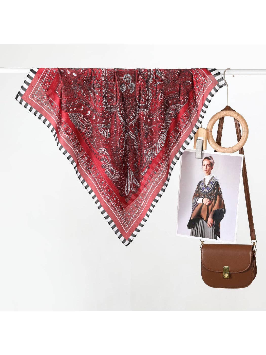 Paisley Bandana Square Scarf
