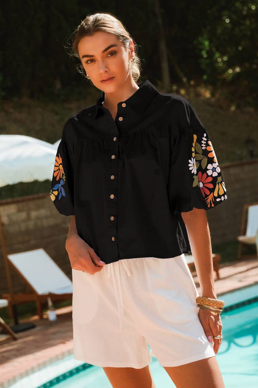 Embroidery Classic Collar Shirts
