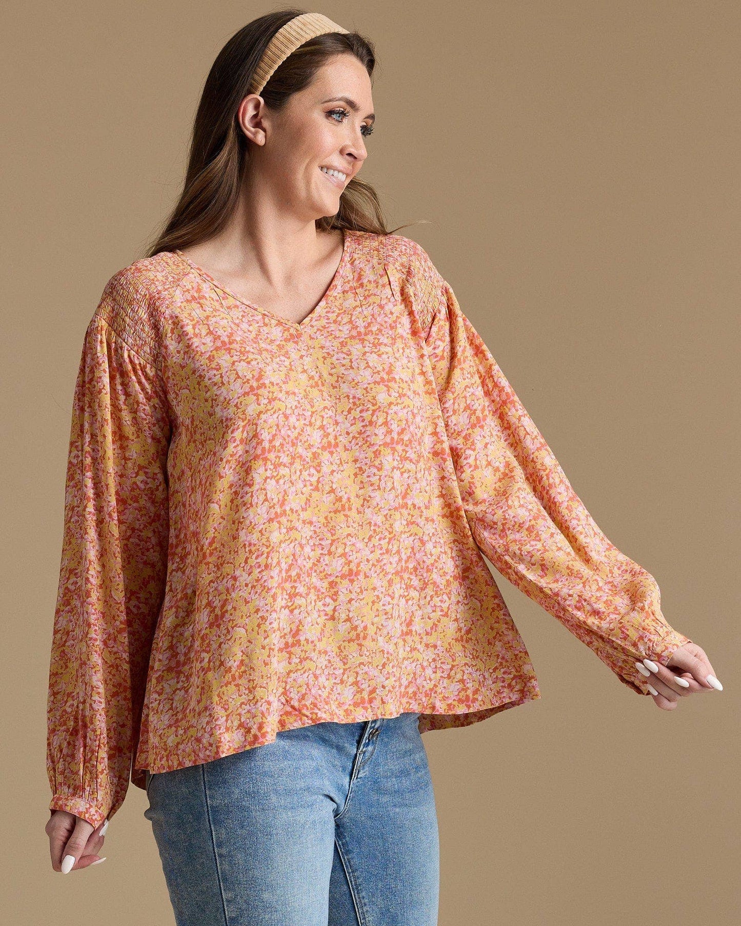 Sunkissed  Smocked Blouse