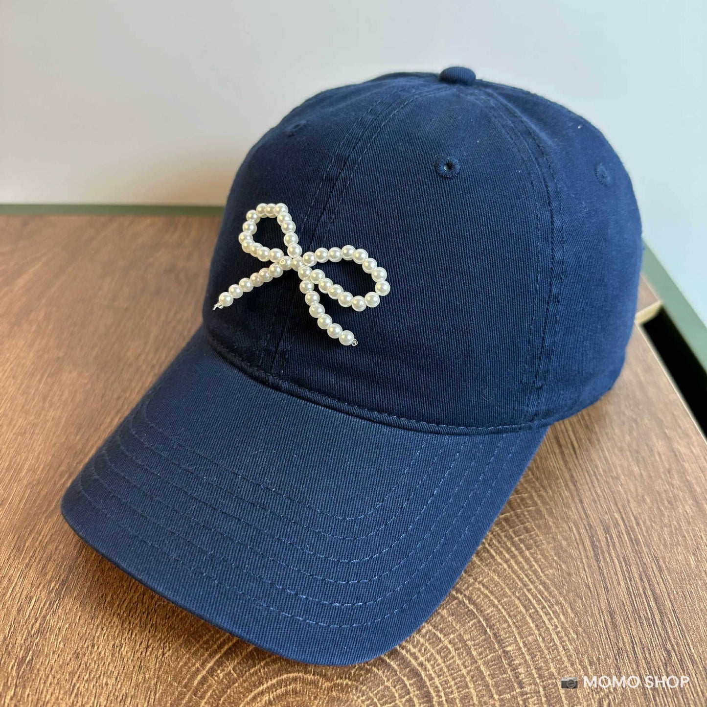 Pearl bow  baseball cap