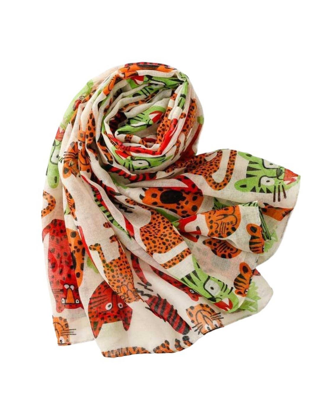 Playful Animal Print Scarf