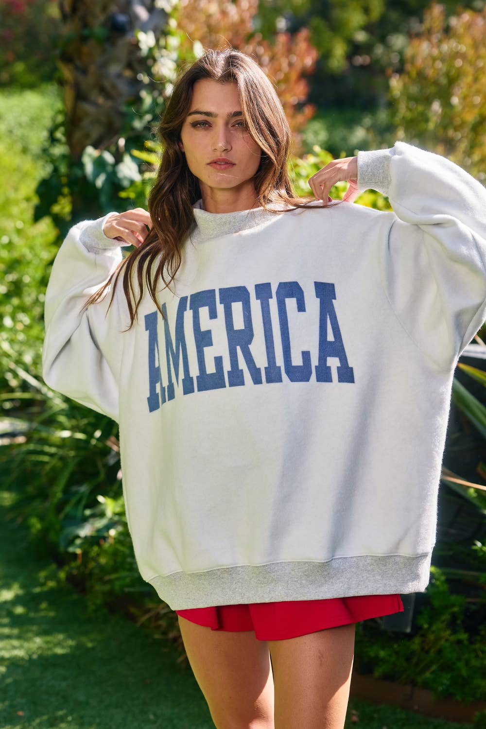 VINTAGEUSA Reversible USA/America Graphic Sweatshirt