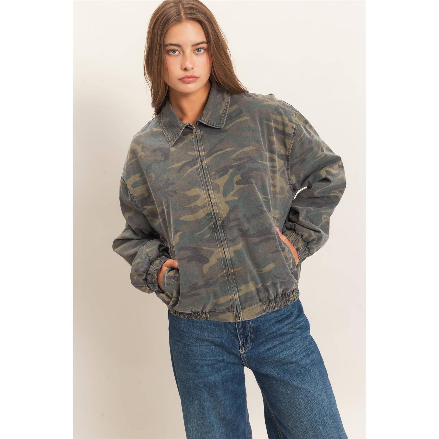 Camouflage Zip-Up Jacket