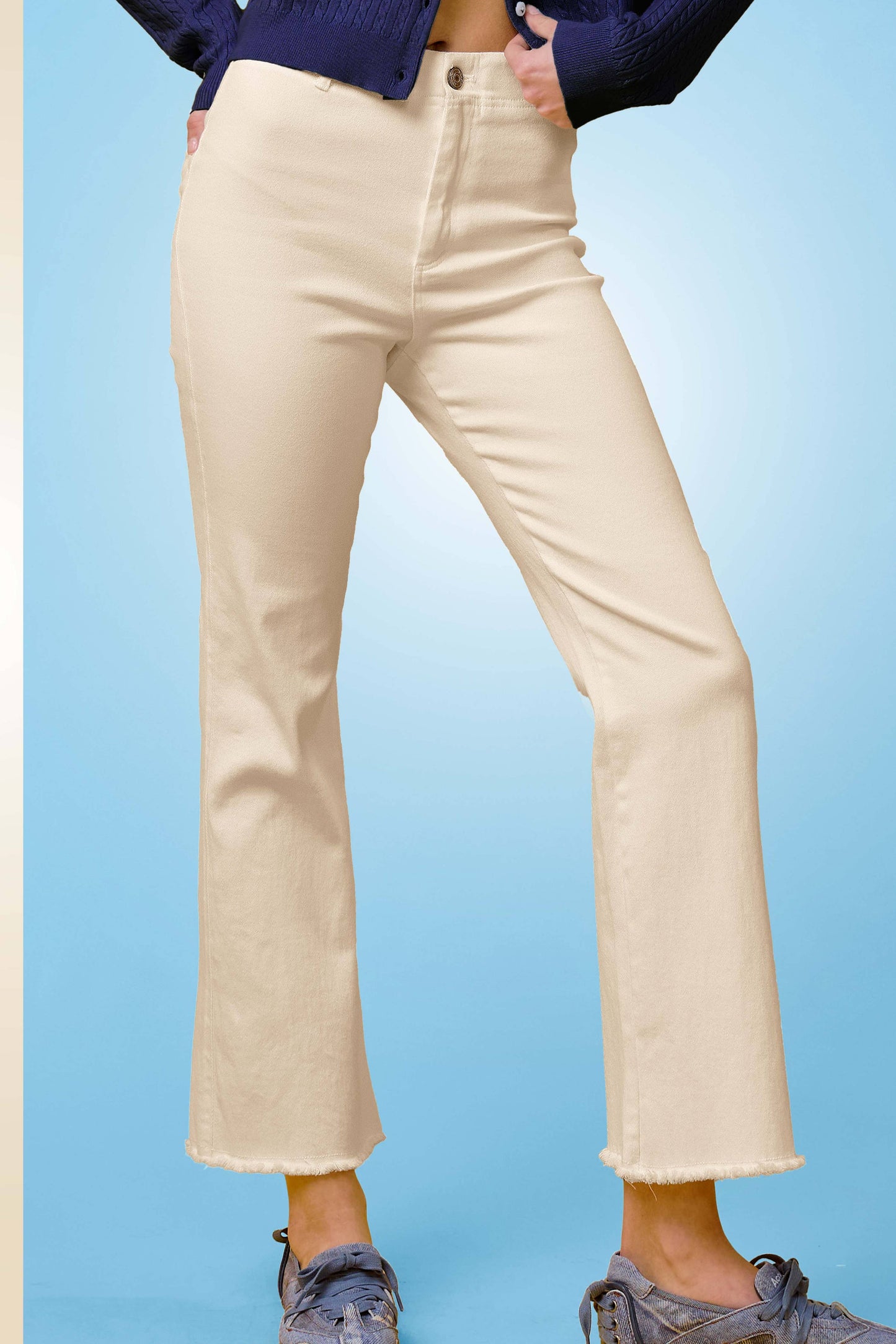 Soft Washed Stretchy High Waisted Flare Pants