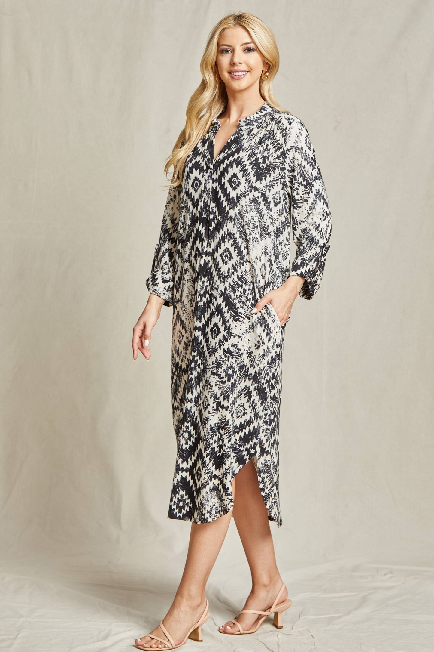 Aztec Midi Dress