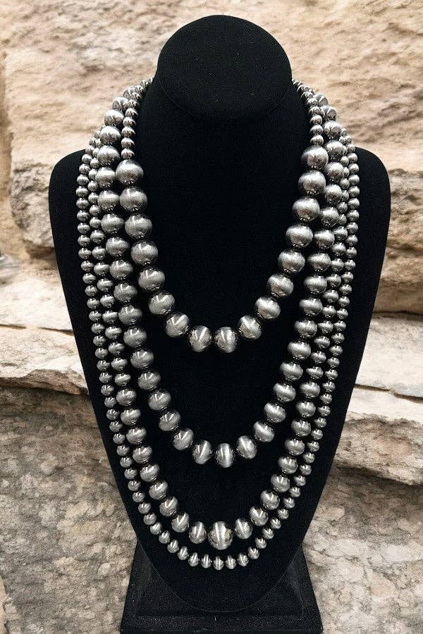 NAVAJO PEARL MULTI LAYER NECKLACE