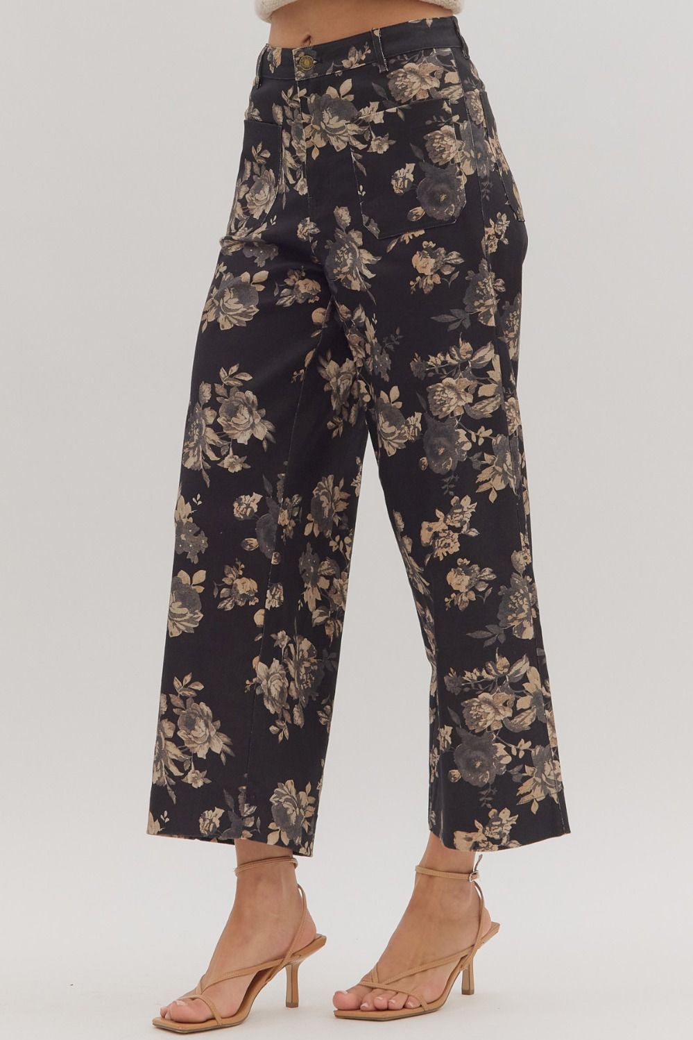 Floral Mid rise Ankle pant