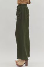 high-waist pull-on wide-leg pants