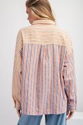 STRIPED SOFT WASHEDBUTTON DOWN SHIRT