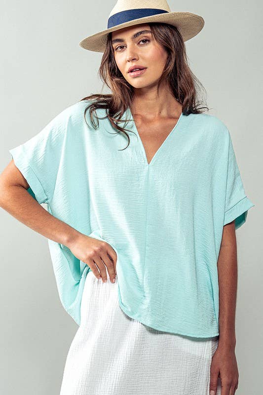 Breezy Airflow V-Neck Top-SS