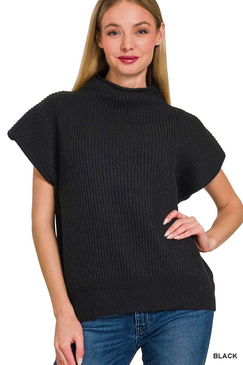 Mock Neck Knit Sweater