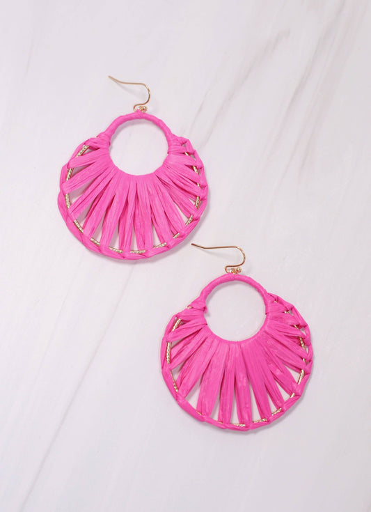 Brackley Wrapped Earring HOT PINK