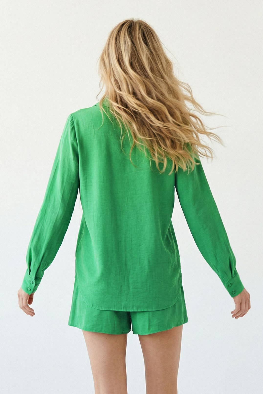 Classic V-Neck Button Down