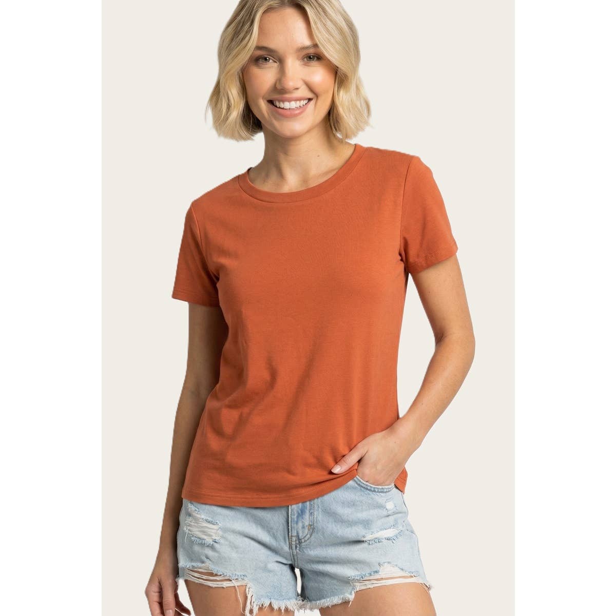 BASIC SOLID SHORT SLEEVE JERSEY TOP