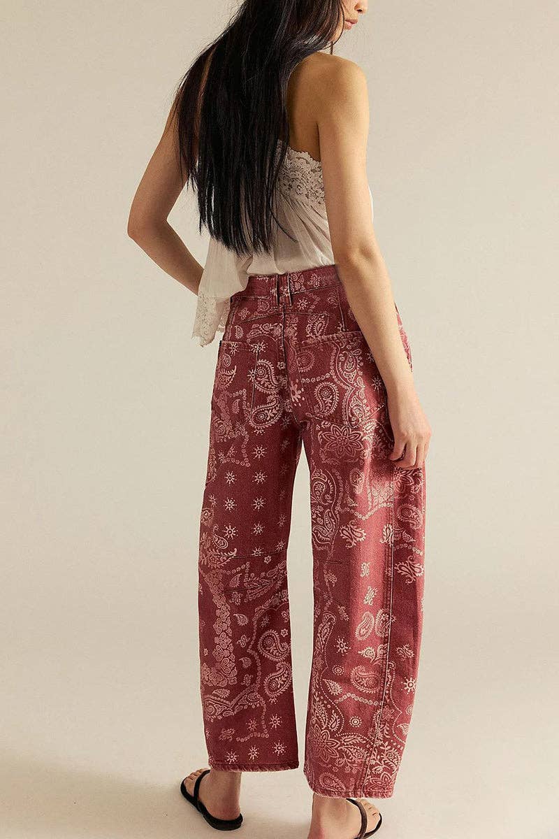 Paisley Barrel Pants