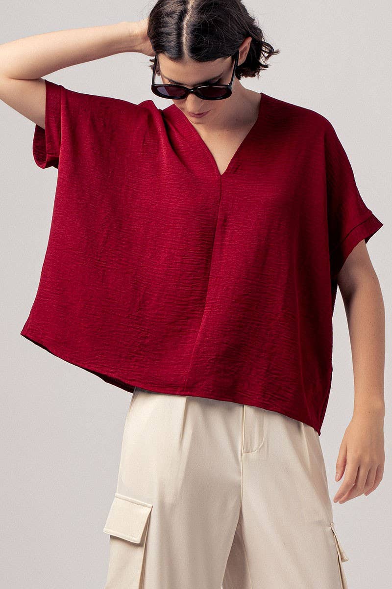 Breezy Airflow V-Neck Top-SS