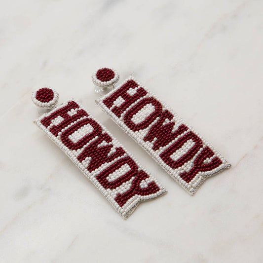 Howdy Beaded Earrings