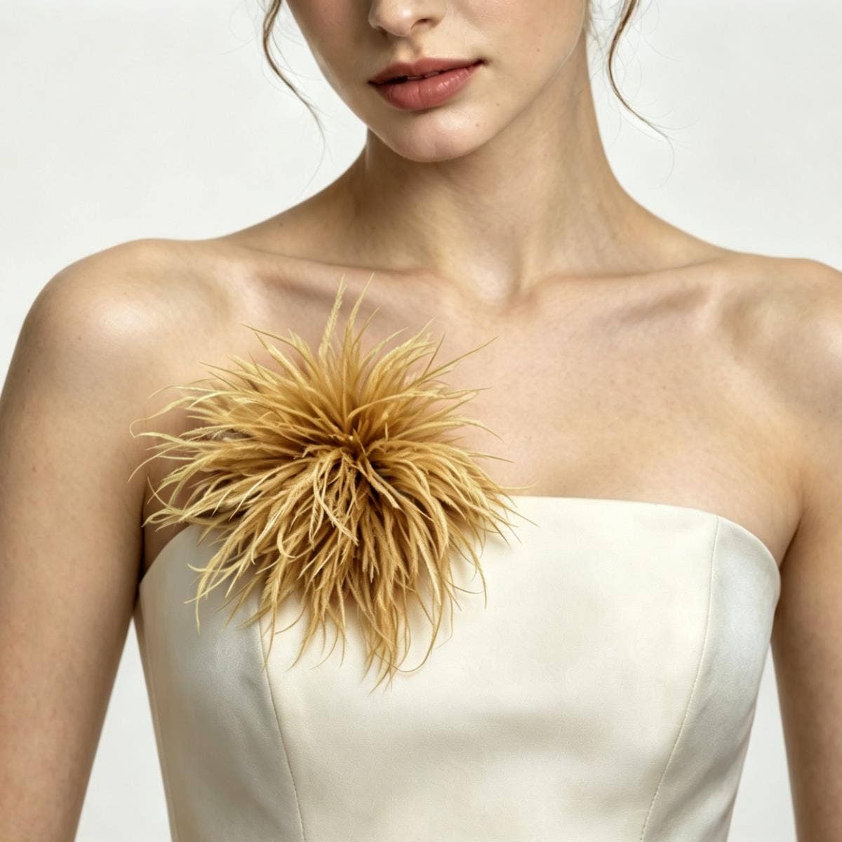 Feather Floral Brooch