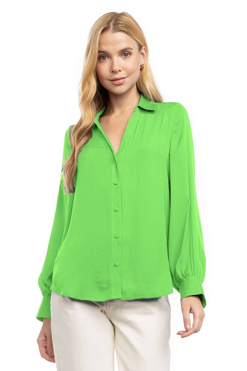 Classic V-Neck Button Down