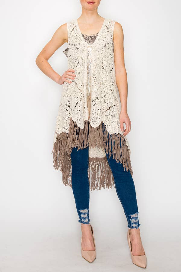 Crochet Vest with Fringe