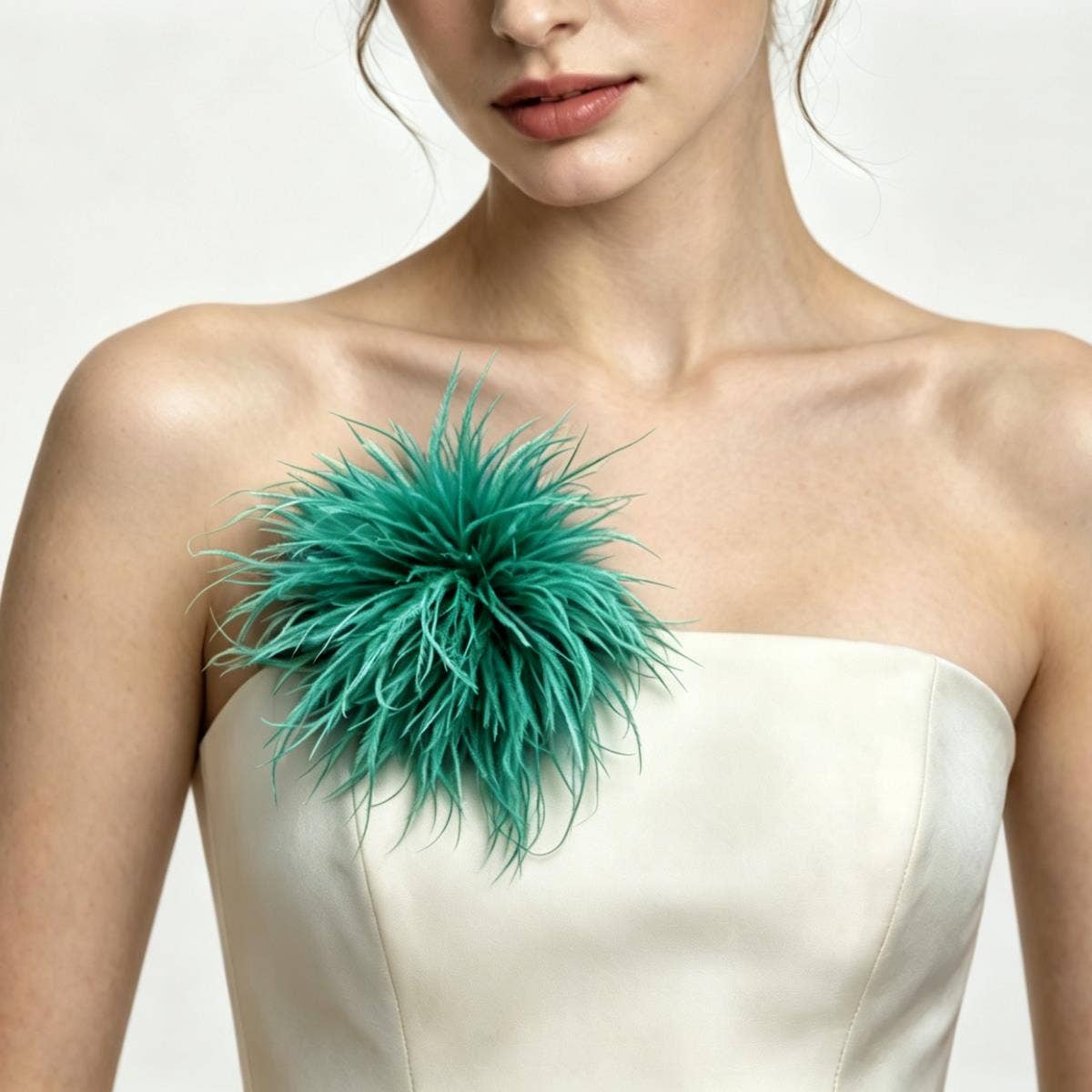 Feather Floral Brooch