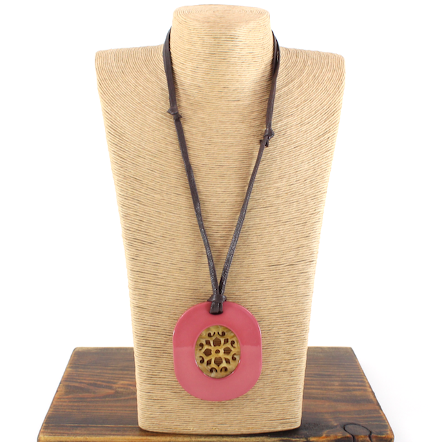 Large Disc Mandala Statement Necklace