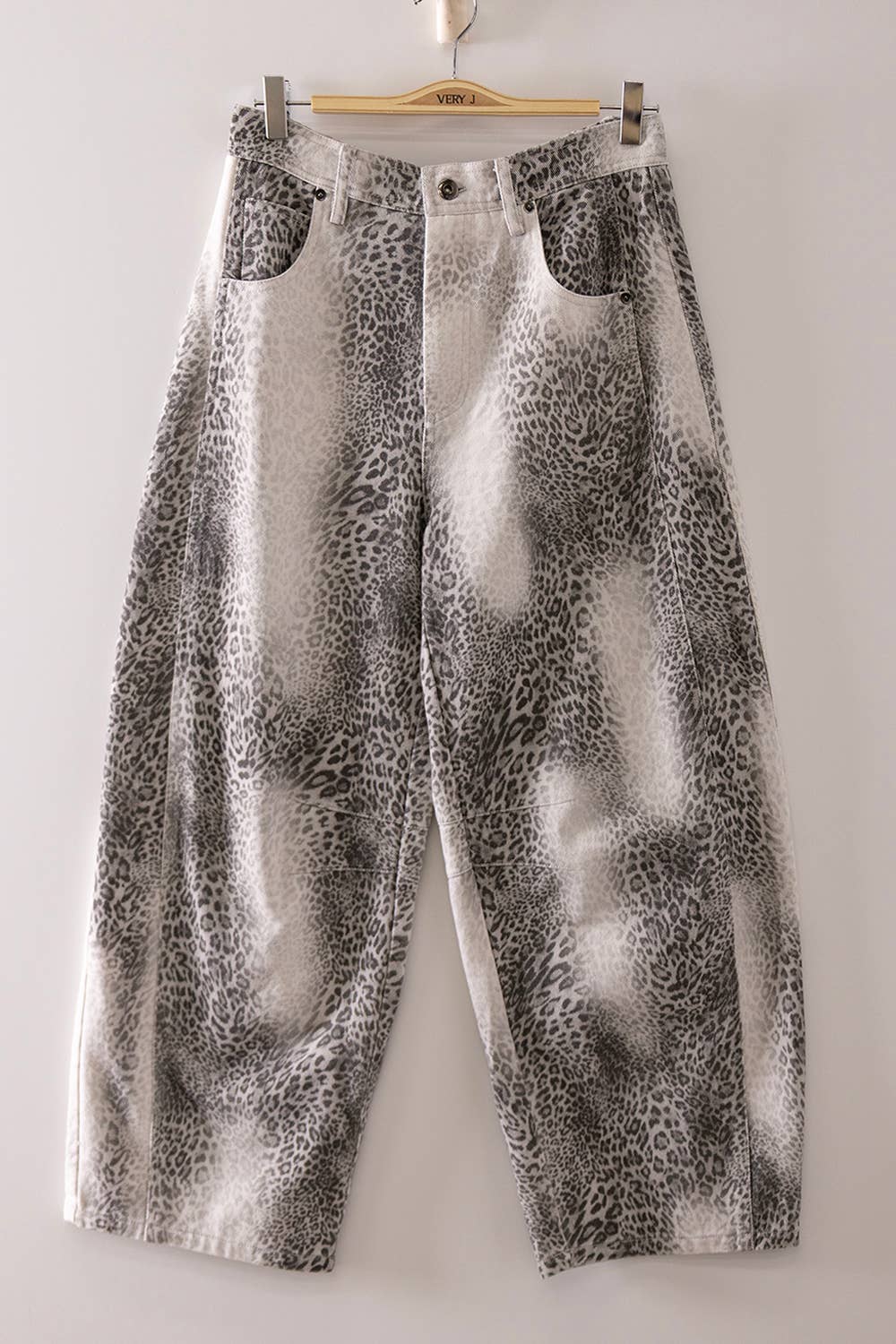 Allover Print Barrel Pants