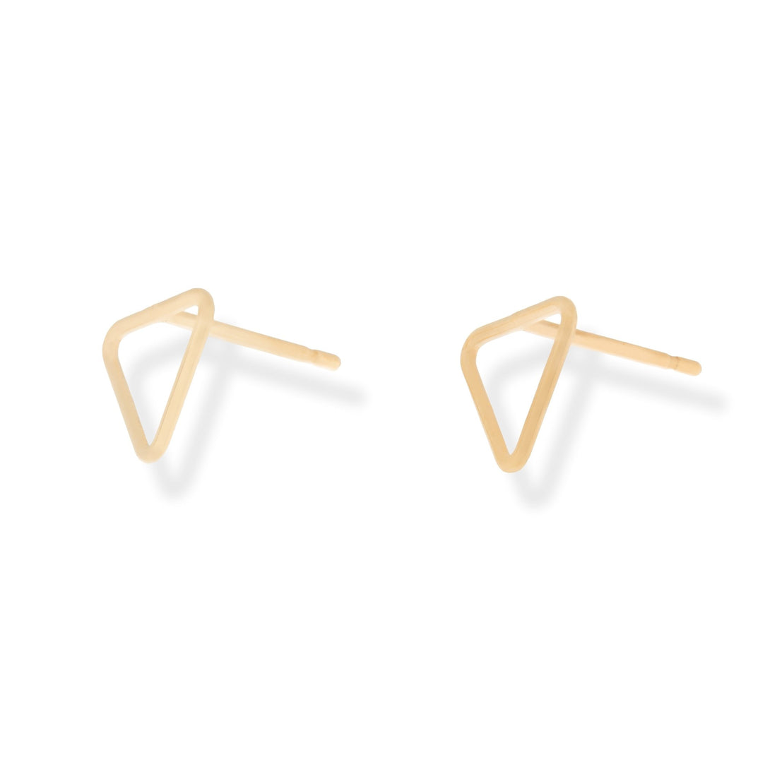 Triangle Silhouette Gold Studs