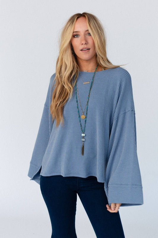 Love It Round Neckline Textured Top