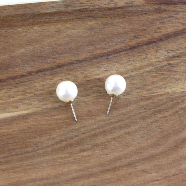 Compressed Cotton Pearl Earrings
