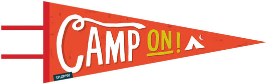 Camp On (large pennant Vintage-styled Screen Printed)