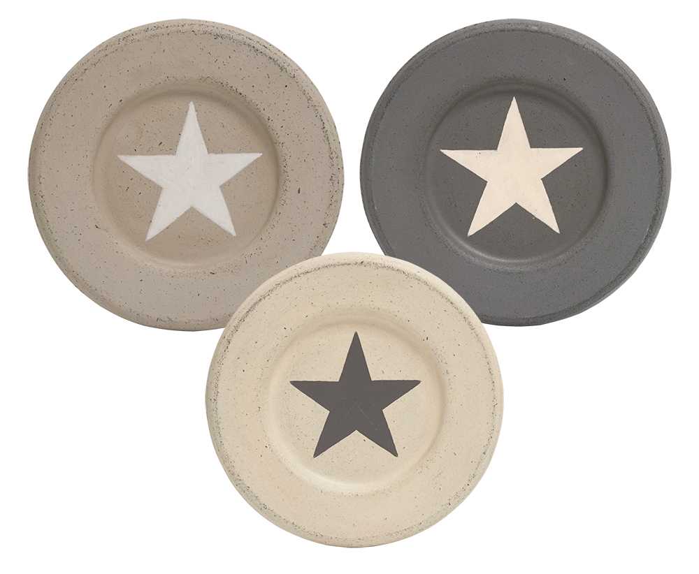 Farmhouse Colors Distressed Star Plated